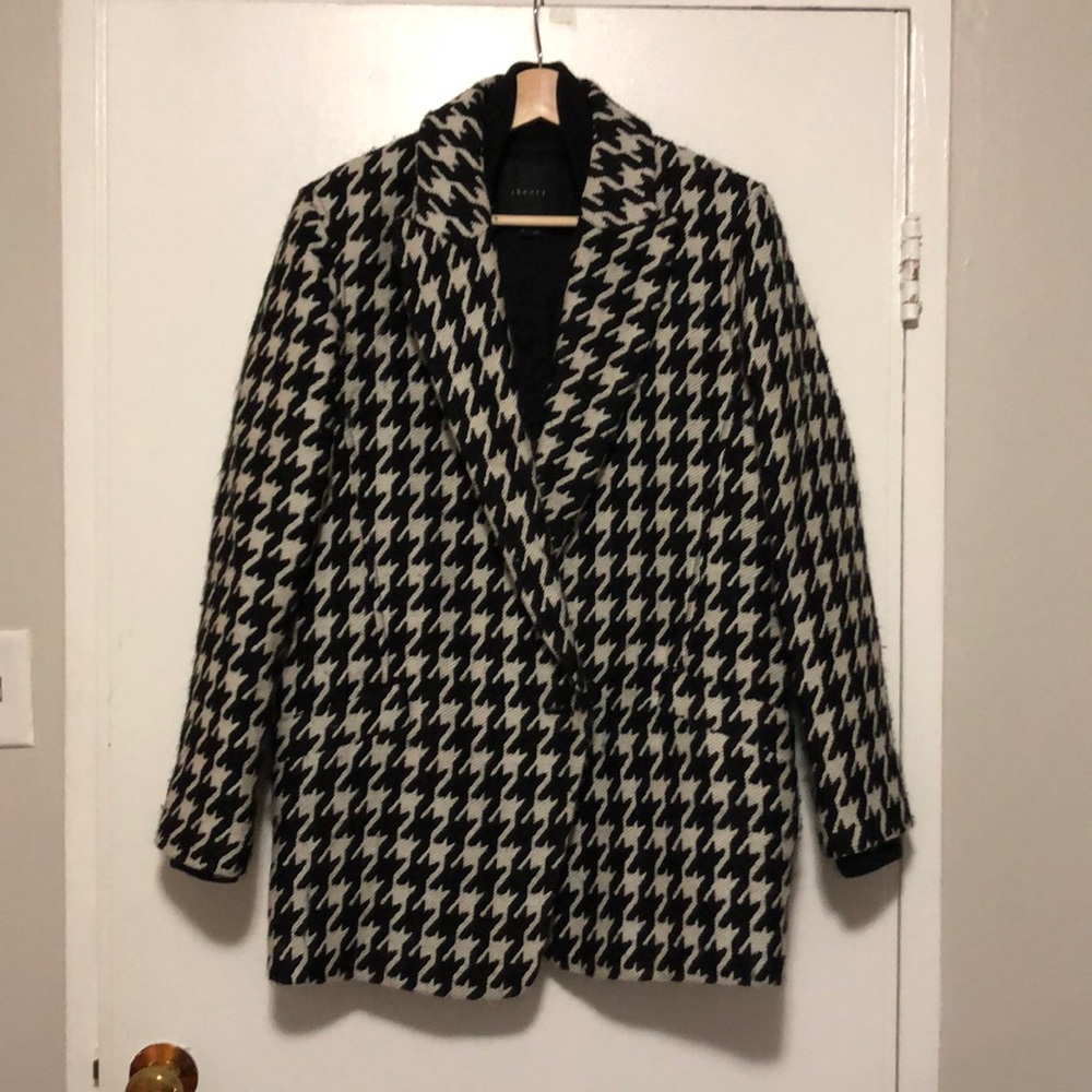 Theory Houndstooth Tweed Jacket